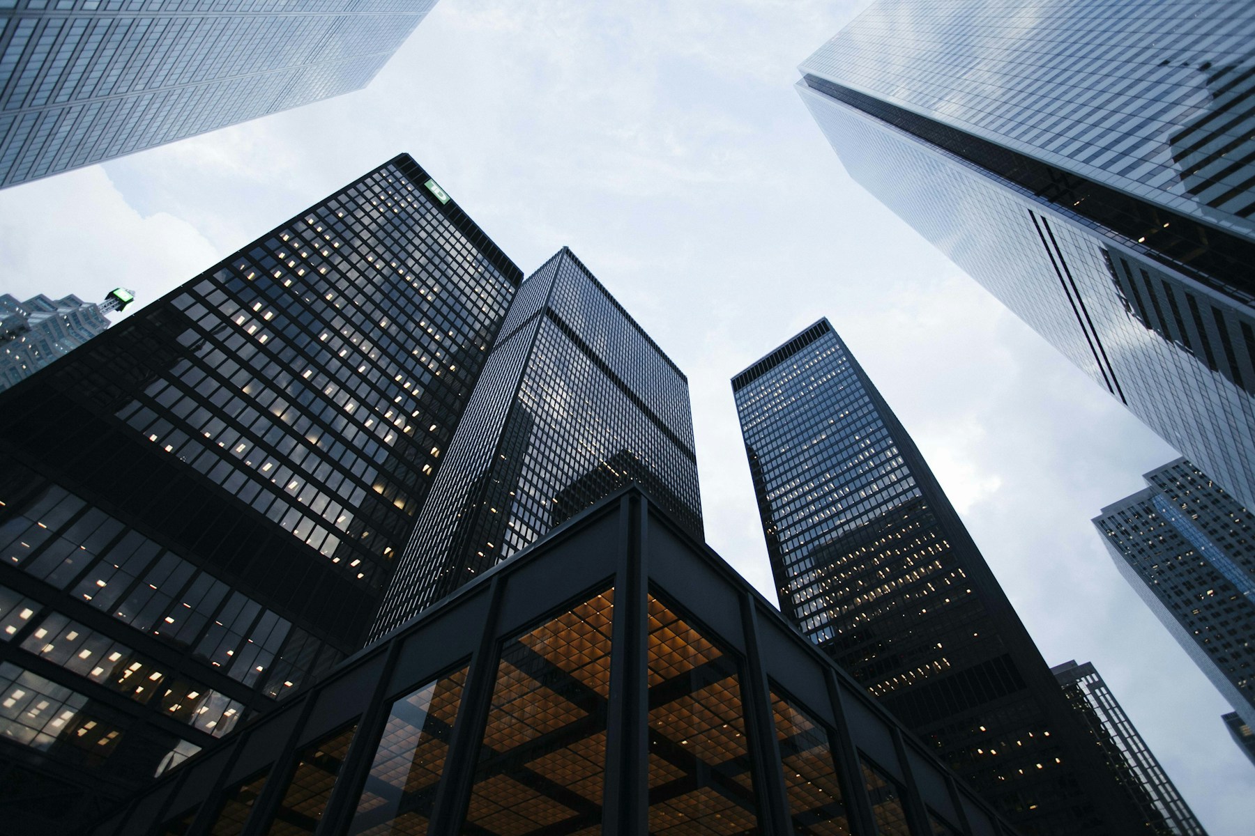 A dramatic architectural perspective
